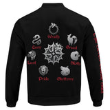 Anime The Seven Deadly Sins Cosplay Abrigo de chaqueta Disfraz Halloween Carnaval Traje cremallera 3D Impreso hombre