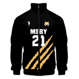 Anime Haikyuu!! Cosplay Chaqueta MSBY Black Jackal #21 Hinata Shoyo Ropa Deportiva Abrigo Negro