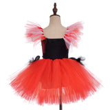 Halloween Juego de Rol Disfraz Red Heart Queen Tutu Vestido de Princesa para Carnaval para Niñas