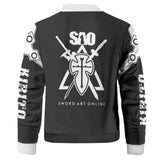Anime Sword Art Online SWO Cosplay Disfraz Abrigo de chaqueta 3D Impreso Halloween Carnaval Traje cremallera hombre