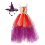 Película Hocus Pocus Sarah Sanderson Niños Cosplay Disfraz Traje Vestido Falda Carnaval