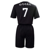 Haikyuu!! Inarizaki Escuela Secundaria Club de Voleibol Uniforme de Equipo Atsumu Miya Cosplay Top y Pantalones Cortos Unisex