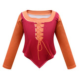Película Hocus Pocus Mary Sanderson Niños Cosplay Disfraz Vestido Fiesta Halloween Carnaval 4 Piezas