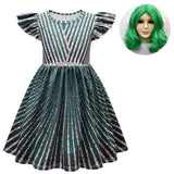 Película She-Hulk Niños Cosplay Disfraz Traje Vestido Falda Navidad Conjunto Carnaval
