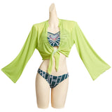Anime JoJo‘s Bizarre Adventure Jolyne Cujoh Cosplay Fiesta Disfraz Traje de Baño Creación Secundaria-disfrazdeptdiadebrujas.com®