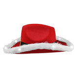 Papá Noel Sombrero Vaquero Navidad Santa Claus Fiesta Fieltro Rojo Occidental Jazz
