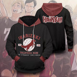 Anime Haikyuu!! Sudadera Escuela Secundaria Club de Voleibol Sudadera Estampada con Capucha Unisex
