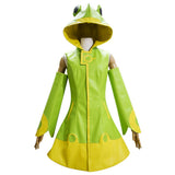 Anime Cardcaptor Sakura Cosplay Kinomoto Sakura Rana verde impermeable Disfraz Halloween fiesta Carnaval Traje Per.