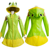 Anime Cardcaptor Sakura Cosplay Kinomoto Sakura Rana verde impermeable Disfraz Halloween fiesta Carnaval Traje Per.