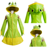 Anime Cardcaptor Sakura Cosplay Kinomoto Sakura Rana verde impermeable Disfraz Halloween fiesta Carnaval Traje Per.