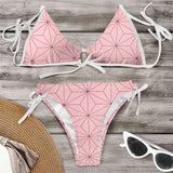 Anime Demon Slayer Kamado Nezuko Bikni Cosplay Fiesta Disfraz Traje de Baño