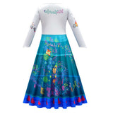 Anime Encanto Mirabel Niños Cosplay Navidad Disfraz Traje Vestido Falda con la Capa Carnaval