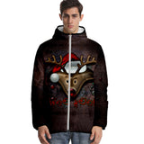 Navidad Christmas Ropa Gruesa de Invierno Chaqueta de Terciopelo Chaqueta con Cremallera Unisex