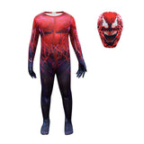 Película Venom SpiderMan Rojo niños mono de carnaval de Halloween Trajes de rol trajes con máscaras Per.