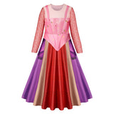 Película Hocus Pocus 2 Sarah Sanderson Niños Cosplay Vestido Disfraz Traje Fiesta