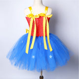 Halloween Disfraz Juego de Rol Wonder Woman Tutu Vestido de Princesa para Carnaval para Niñas