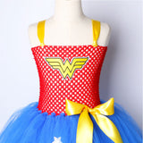 Halloween Disfraz Juego de Rol Wonder Woman Tutu Vestido de Princesa para Carnaval para Niñas