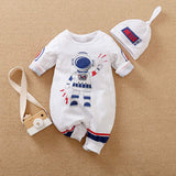Astronauta Niño Mono cosplay Navidad Fiesta caricatura bebé con manga larga franela disfraz