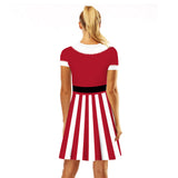 Adultos Traje de Madre-Hija A Rayas Cosplay Navidad Halloween Disfraz Falda Vestido Carnaval