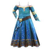 Película Brave Merida Cosplay Vestido de Halloween o Carnaval Vestido para Niñas