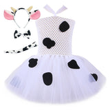 Vacas Niños Tutu Cosplay Halloween Disfraz Fiesta Conjunto Carnaval Traje