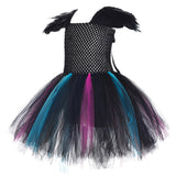 Película Maleficent Niños Cosplay Disfraz Traje Vestido Falda Navidad Carnaval