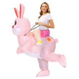 Juegos de Rol Traje de Inflable Conejo Cosplay Disfraz Navidad Carnaval Fiesta Niños y Adultos