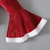 Niño Mono Juego de rol de santa Navidad Fiesta bebé con manga larga terciopelo traje de 3 piezas Christmas