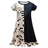 Película Cruella Niños Vestido falda Cosplay Disfraz Halloween Carnaval Traje