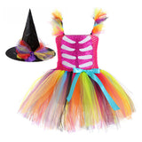 Niños Calavera Cráneo Lentejuela Tutu Cosplay Disfraz Traje Vestido Navidad Conjunto Carnaval