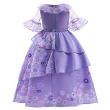 Anime Encanto Isabela Niños Cosplay Navidad Disfraz Traje Vestido Falda