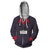 Pandemonica Cosplay Sudadera Videojuego Helltaker Sudadera Estampada con Cremallera Unisex