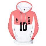 Haikyuu!! Sudadera Wakutani Minami Escuela Secundaria Kazuteru Akiu Cosplay Sudadera con Capucha Unisex