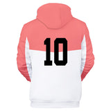 Haikyuu!! Sudadera Wakutani Minami Escuela Secundaria Kazuteru Akiu Cosplay Sudadera con Capucha Unisex