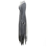 Halloween Disfraz de Novia Cadáver zOMB Fantasma Negro Vestido para Adultos Femenino