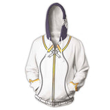 Azazel Cosplay Sudadera Videojuego Helltaker Sudadera Estampada con Cremallera Unisex