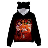 Anime Turning Red Red Panda Oreja De Gato Sudadera Cosplay Navidad Fiesta 3D Impreso Casual