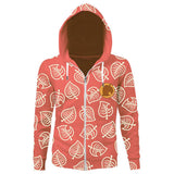 Isabelle Cosplay Sudadera Animal Crossing Bosque de Los Animales Sudadera con Cremallera Unisex