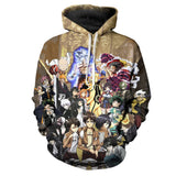 Colección de Anime Japonés Cosplay Sudadera de Manga Larga Sudadera Estampada con Capucha Unisex