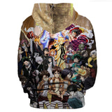 Colección de Anime Japonés Cosplay Sudadera de Manga Larga Sudadera Estampada con Capucha Unisex