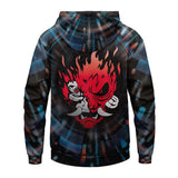 Videojuego Cyberpunk 2077 Sudadera Estampada con Capucha Unisex Ropa Casual