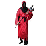 Halloween Disfraz de Horror Disbla Vampiro Cosplay Medieval Disfraz de Color Rojo y Negro para Adultos