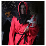 Halloween Disfraz de Horror Disbla Vampiro Cosplay Medieval Disfraz de Color Rojo y Negro para Adultos