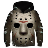 Friday the 13th Jason Voorhees Cosplay Sudadera con Capucha Ropa Casual para Niños