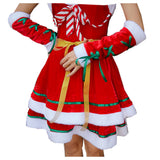 Vestido Rojo de Navidad Santa Claus Vestido Sexy para Adultos Femenino