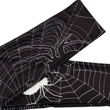 Halloween Telaraña Rayo Fluorescencia Pantalones Tirantes de Color Negro para Adultos Femenino