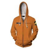 Shinra Kusakabe Cosplay Sudadera Fire Force Sudadera con Capucha y Cremallera Unisex
