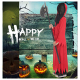 Halloween Disfraz de Terror Diablo Vampiro Parca Cosplay Disfraz de Color Rojo para Niños