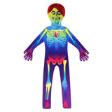 Halloween Mono de Esqueleto Arcoiris de Fiesta o Escenario Mono para Niños