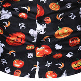 Halloween Disfraz Camisa Casual Impreso de Calabaza Camisa de Manga Larga para Adultos Masculino